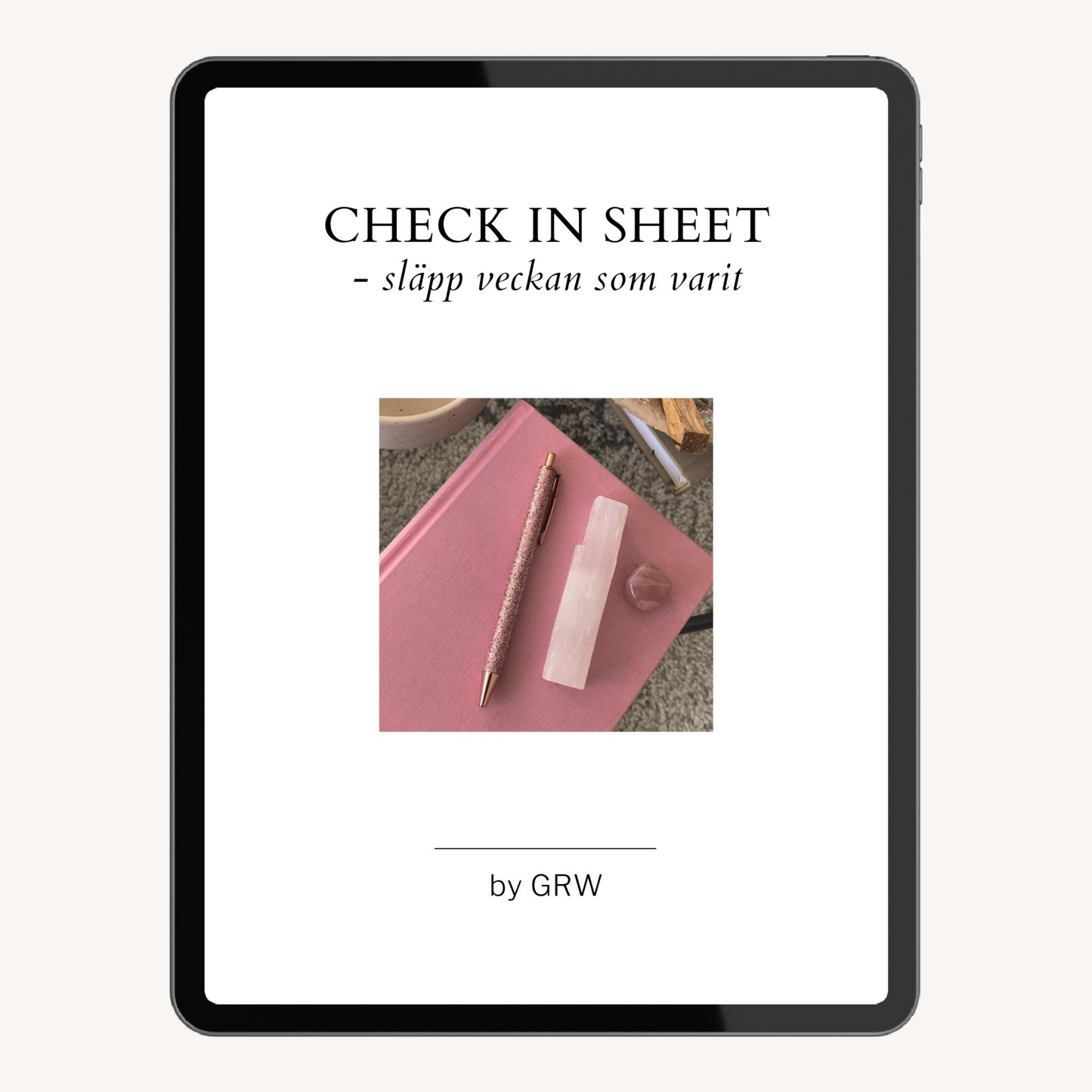 CHECK IN SHEET - SLÄPP TAGET OM VECKAN SOM VARIT